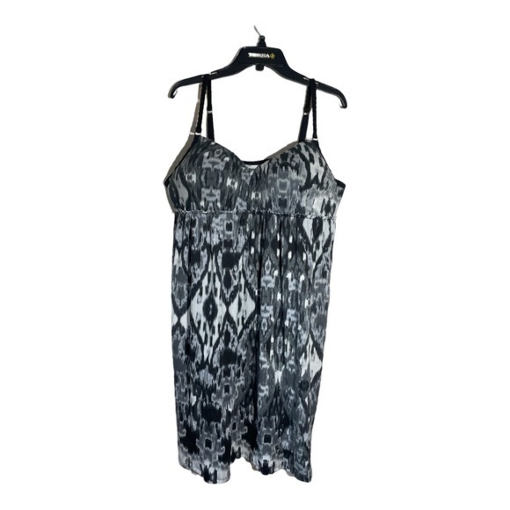 Currants Woman Dress Water-colour Print Built in Bra Size 2X